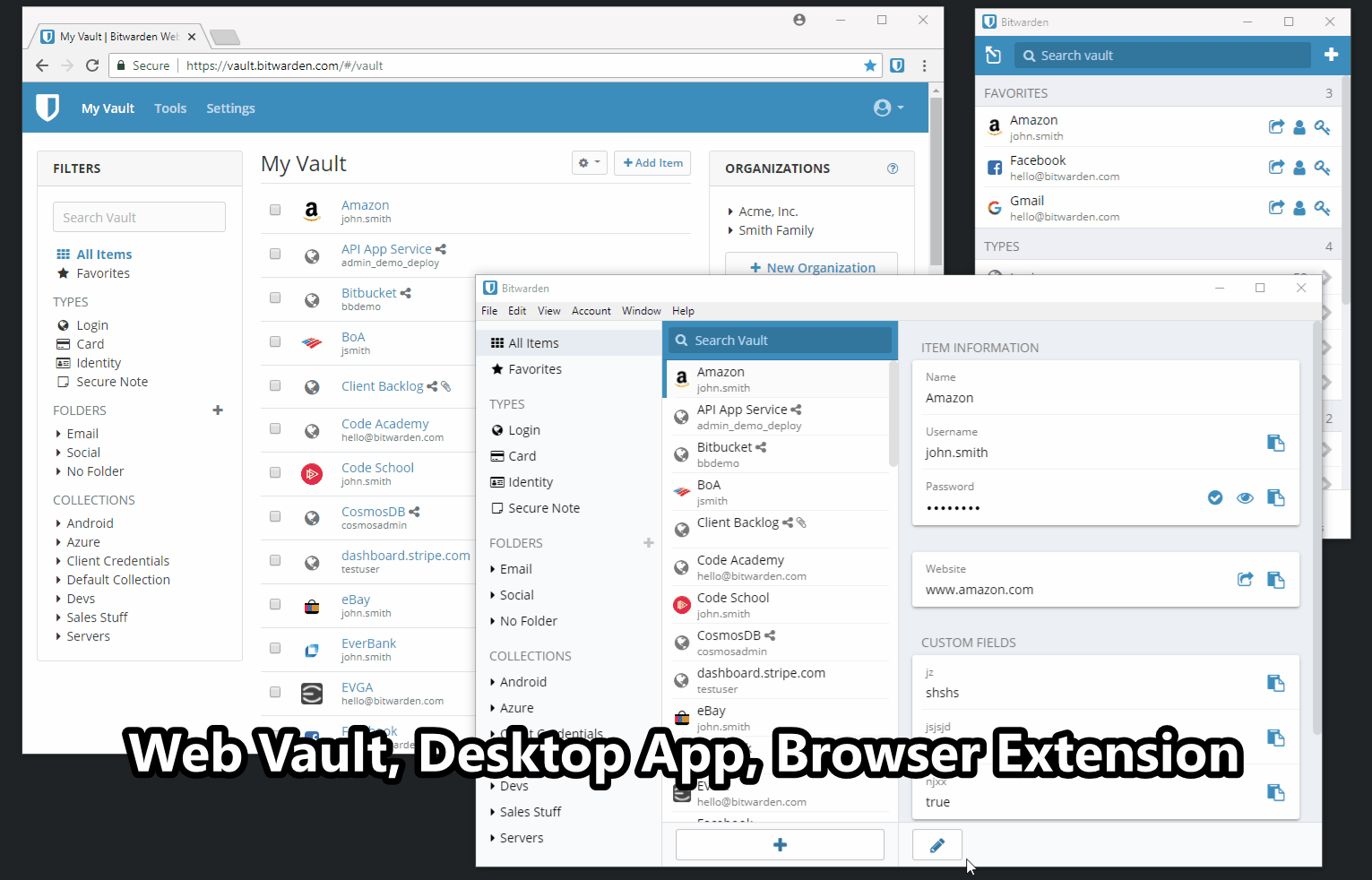 Live syncing a change from the desktop app to the web vault and browser extension