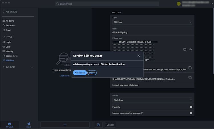 Authorize SSH with client