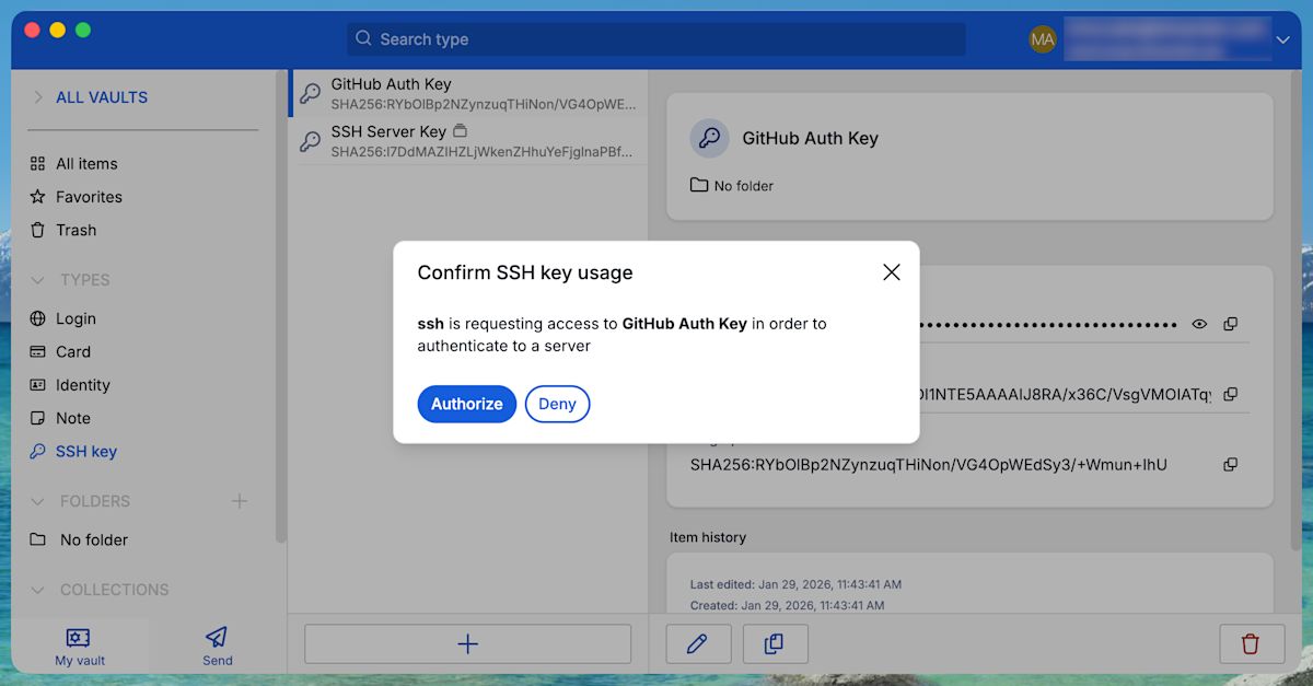 Authorize SSH with client