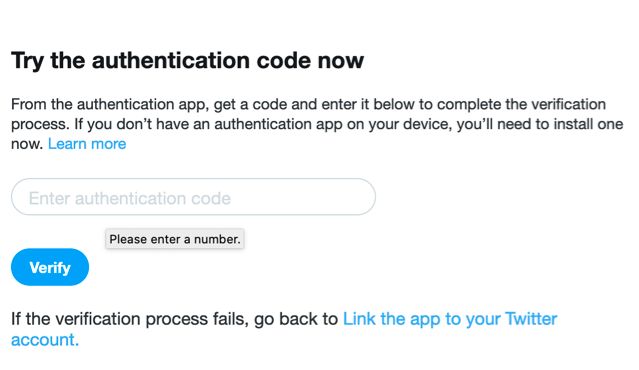 Enter into the Twitter website 6-digit token from your Bitwarden application