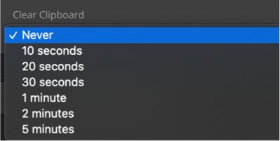 Bitwarden options include a Clear Clipboard option at a specific interval