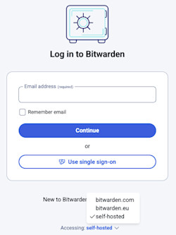 Selbst gehosteter Domain-Auswähler
