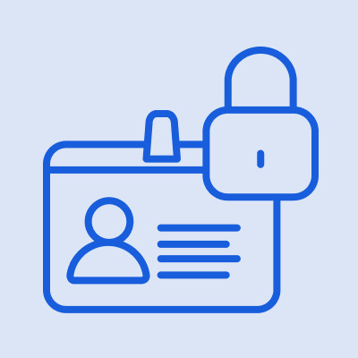 アイコン・セキュア・クレデンシャル・ブルー