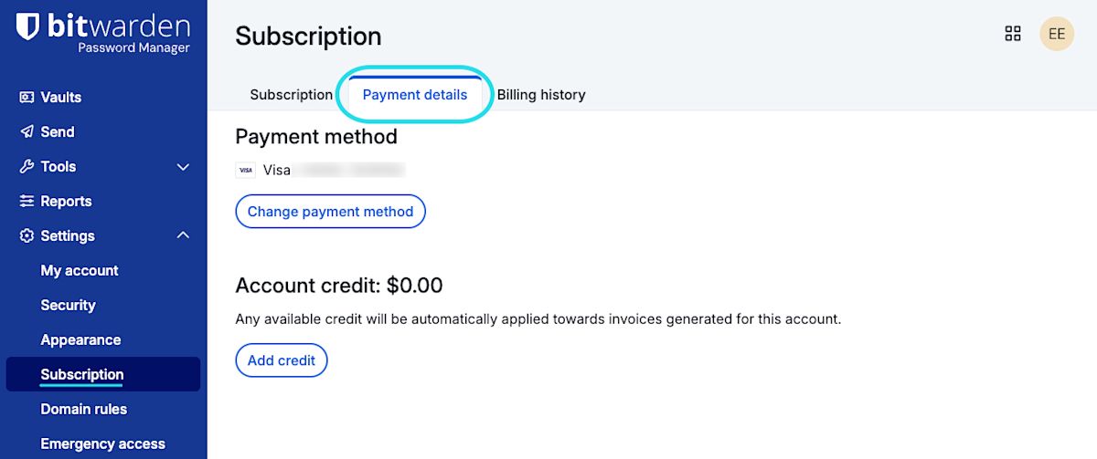 Premium payment method