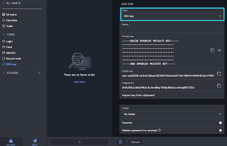 Create new SSH key on desktop client