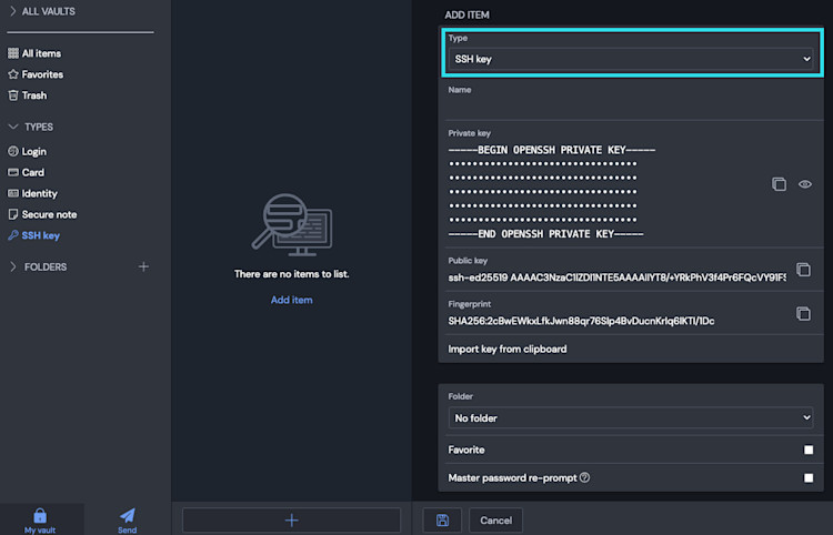 Create new SSH key on desktop client