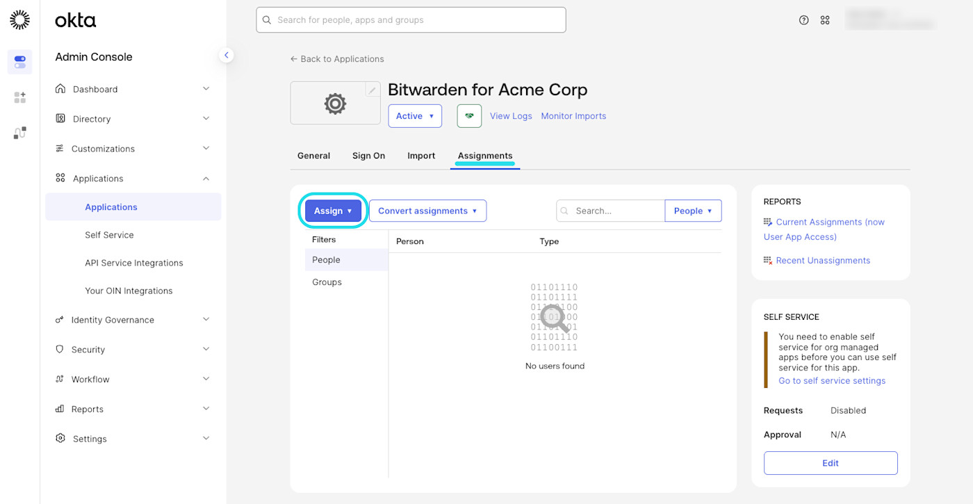 Assign to People or Groups