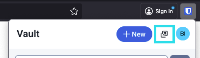 Browser extension pop-out
