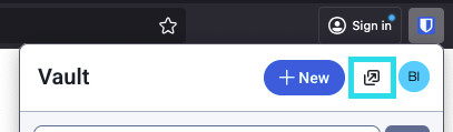 Browser extension pop-out