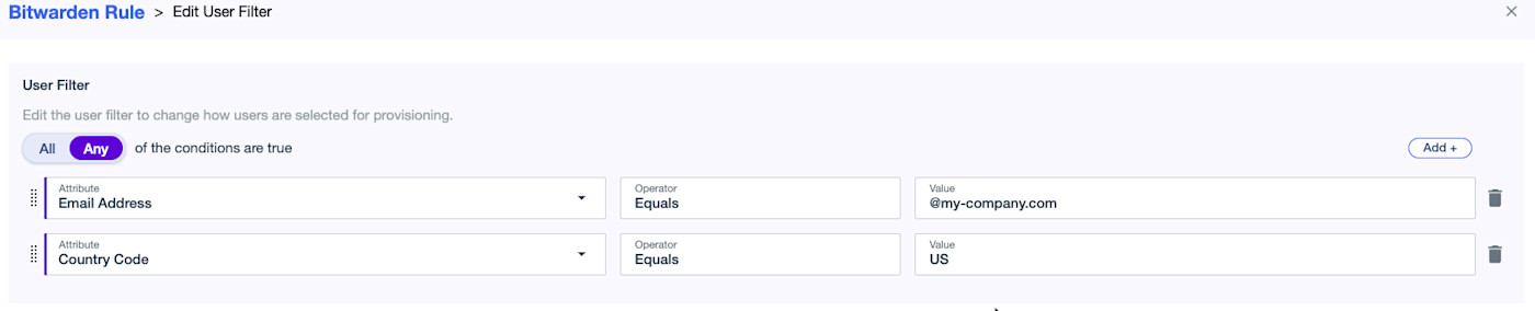 Ping Identity User Filter