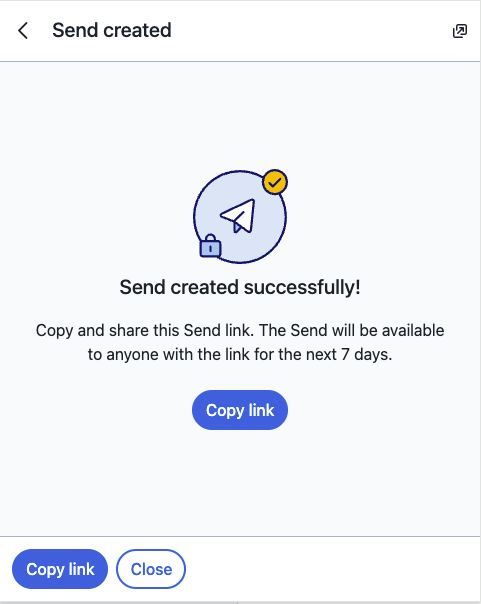 Copy a Send link