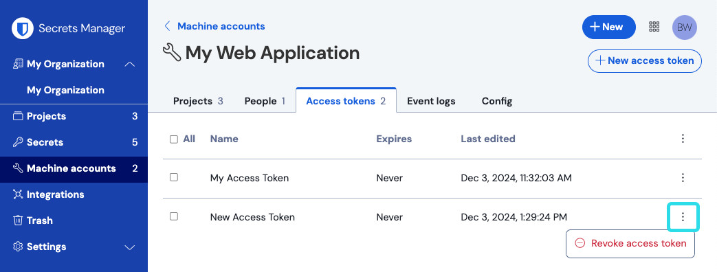 Revocar token de acceso