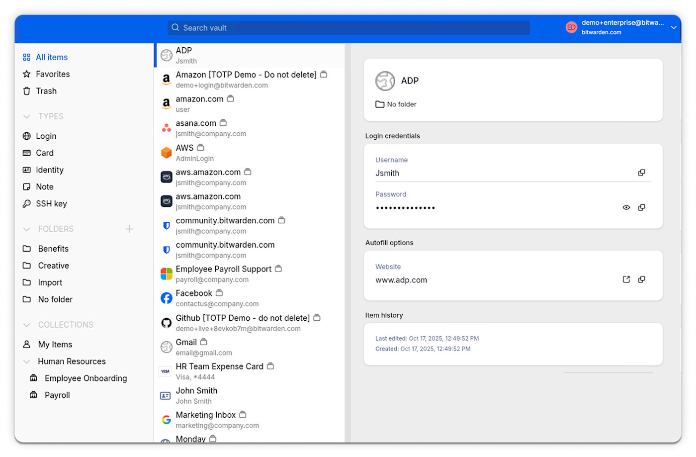 Bitwarden Workspace