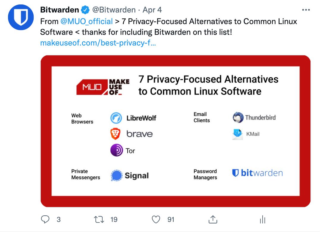 7 Privacy-Focused Alternatives to Common Linux Software Twitter
