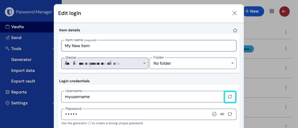 Web app username generator