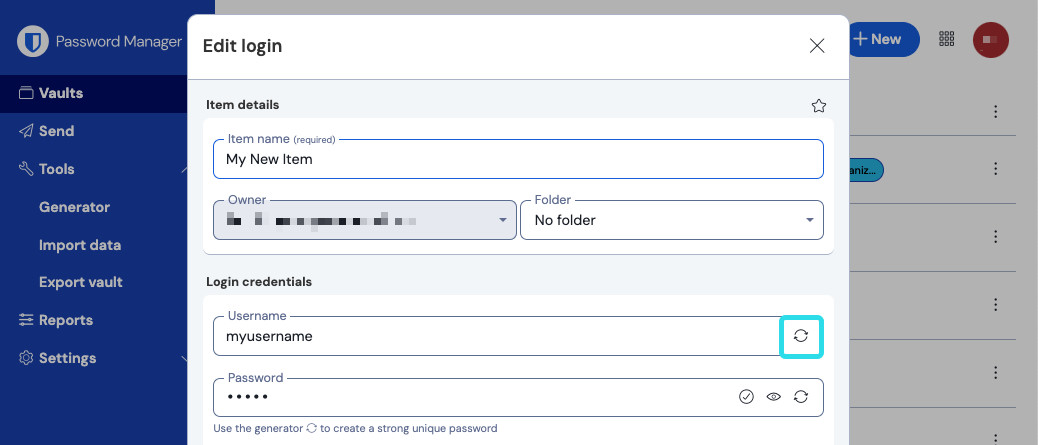 Web app username generator