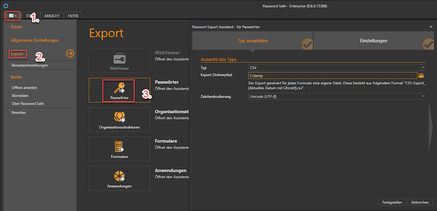 Export from Desktop App 