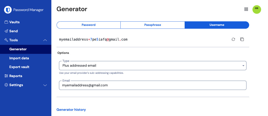 Generador de nombres de usuario para aplicaciones web