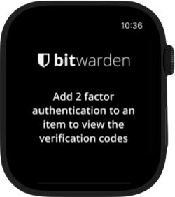 Apple Watch 2FA-Bildschirm hinzufügen