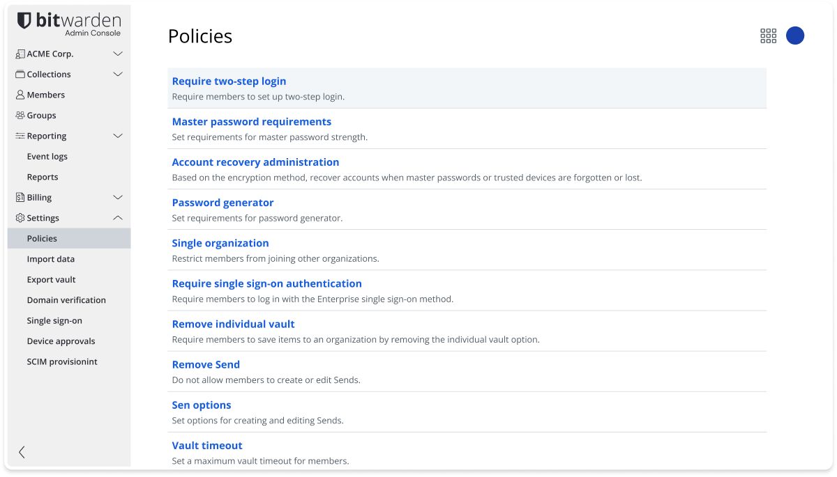 [GM] Portal de administración de políticas