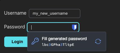 Fill generated password