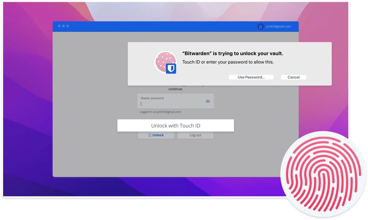 bitwarden biometric unlock