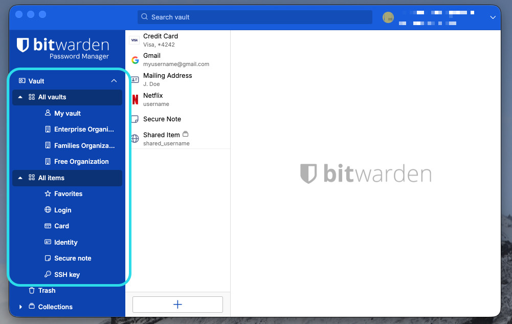 Filtering on desktop