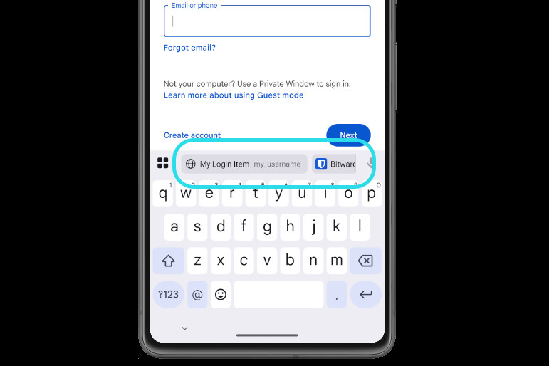Autorrelleno en línea en GBoard
