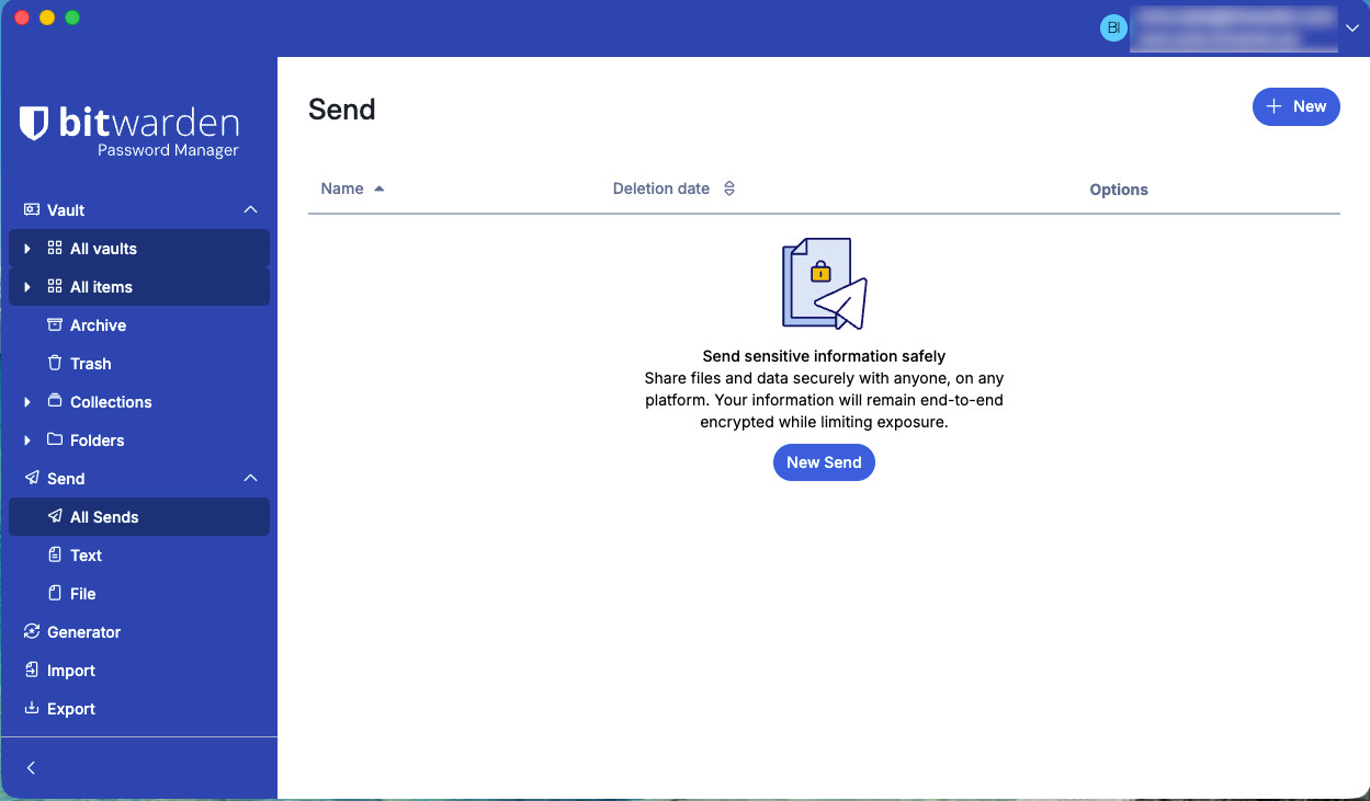 Send view in a Desktop App 