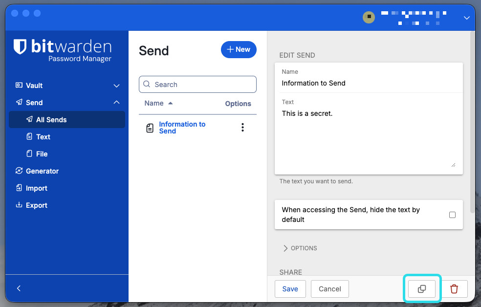 Sendリンクをコピーする