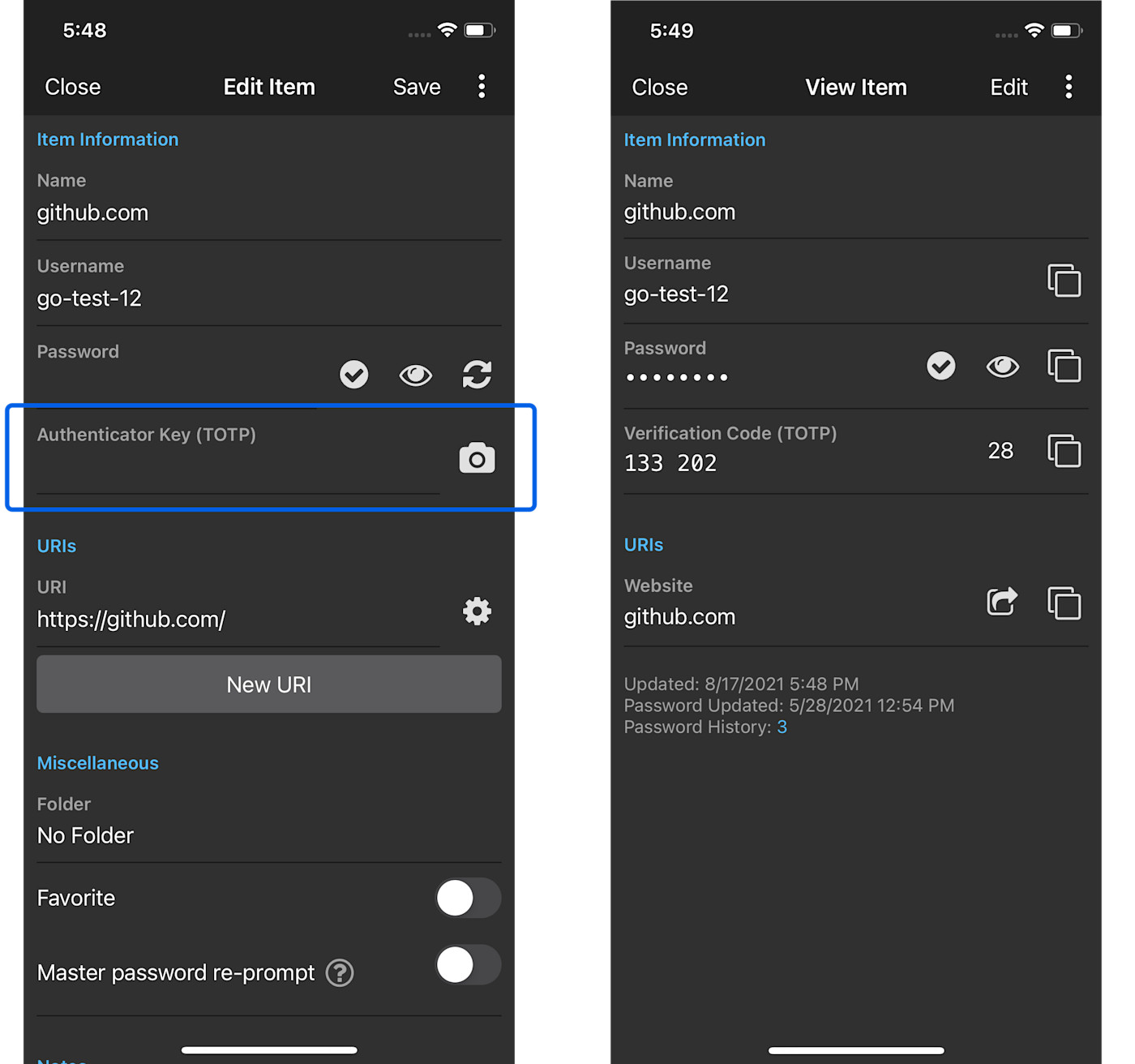 Entering the 6-digit Verification Code into the GitHub website