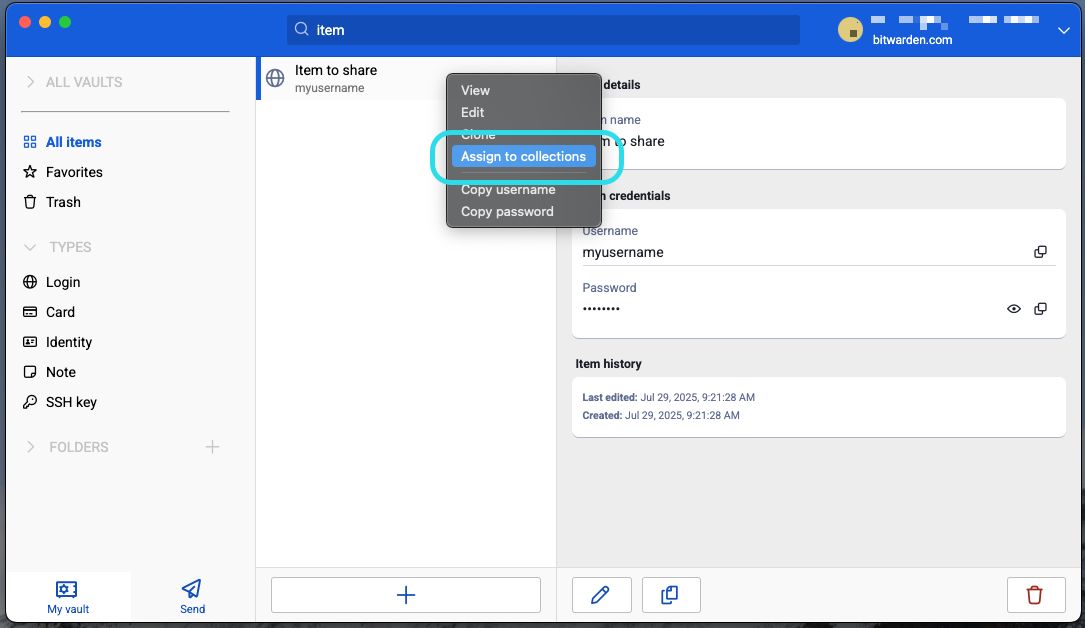 Share from desktop