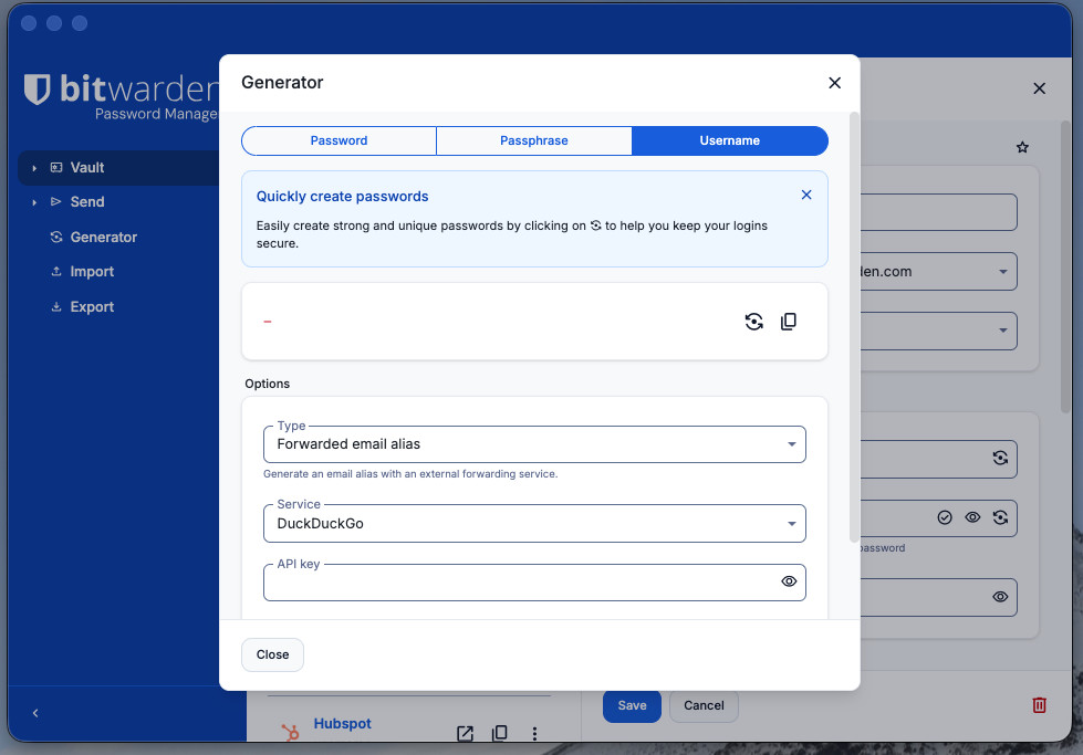 Desktop App Username Generator