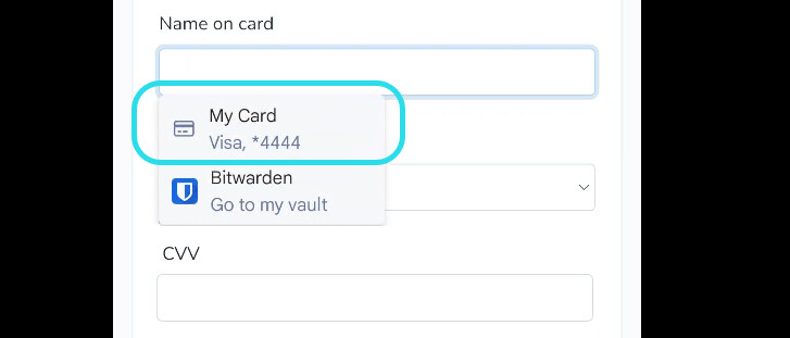 Android card popup