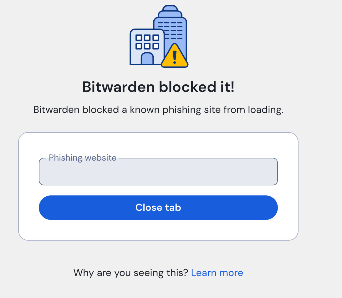 Phishing detection dialogue