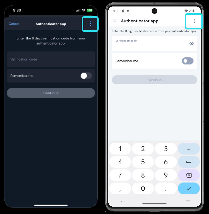 Use another two-step login method