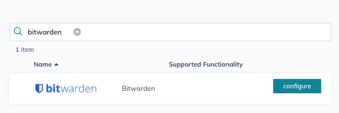 Configure Bitwarden