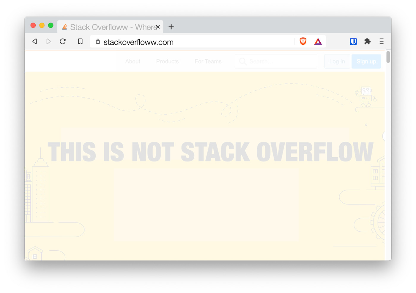 A malicious site would not trigger the known login icon on the browser extension