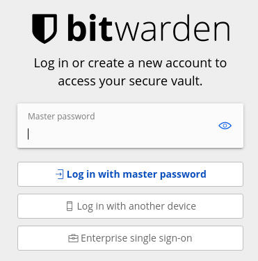 Figure 1: You now have another option for unlocking your Bitwarden vault.