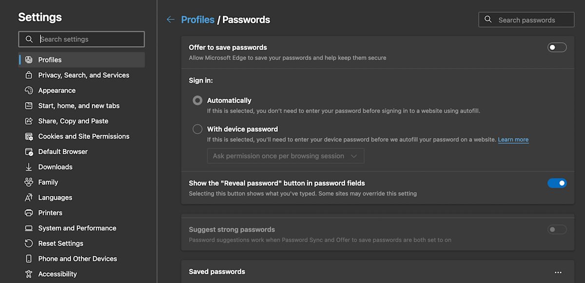 Comment désactiver le gestionnaire de mots de passe intégré de Microsoft