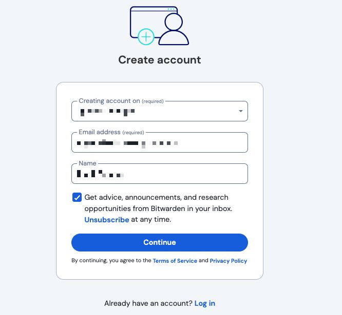 Create your account