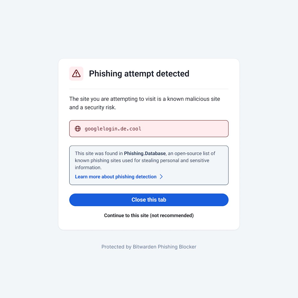 Phishing blocker