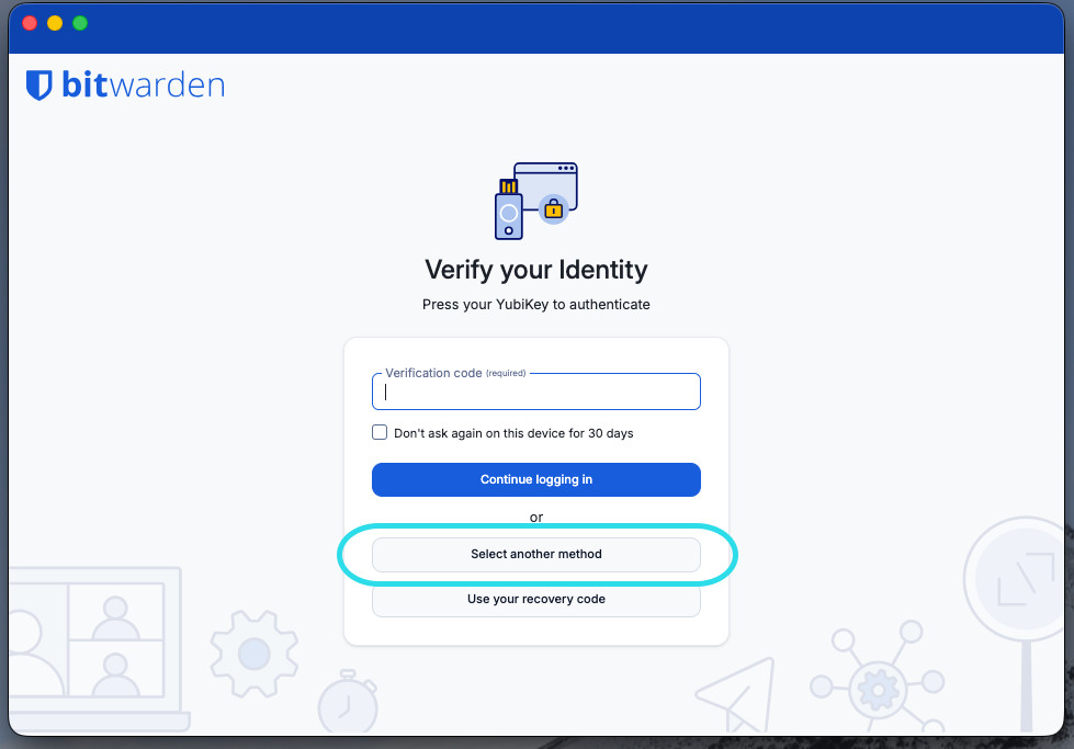 Een andere methode voor tweefactorauthenticatie gebruiken op desktop