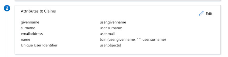 Entra attributes and Claims