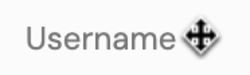 Hover username or password