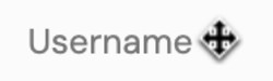Hover username or password