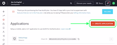 Auth0 Create Application