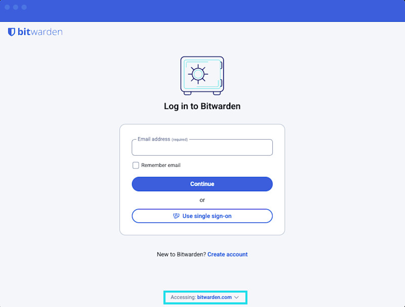 Region selector on desktop apps