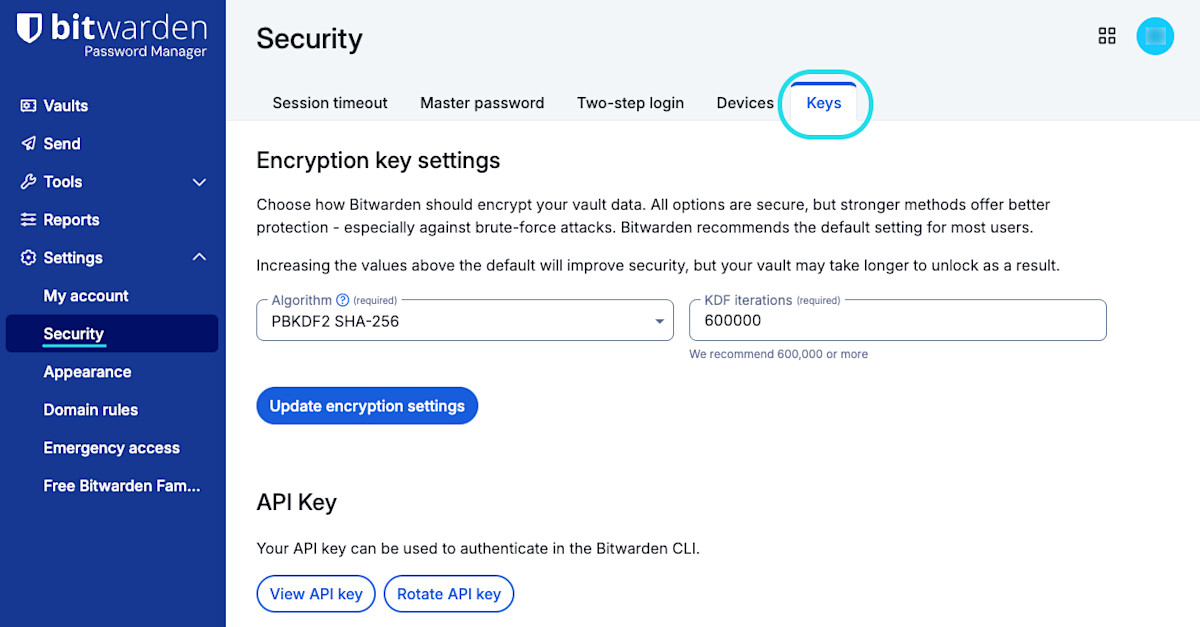 CLI Authentication via API Key | Bitwarden