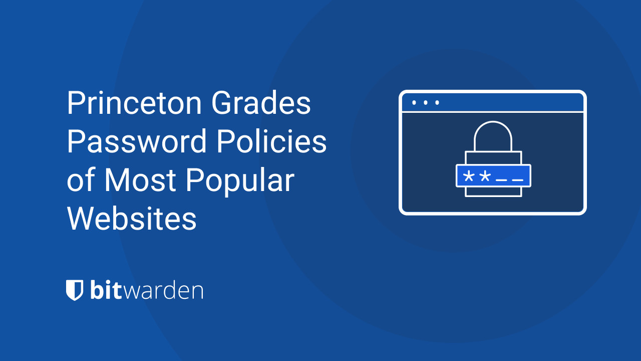 Princeton Grades Password Policies of Most Popular Websites - Princeton Grades Password Policies of Most Popular Websites